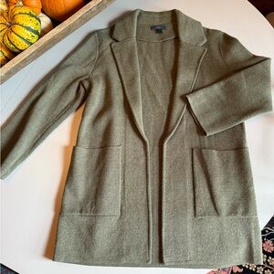 J. Crew Olive Green Open Front Sweater Blazer